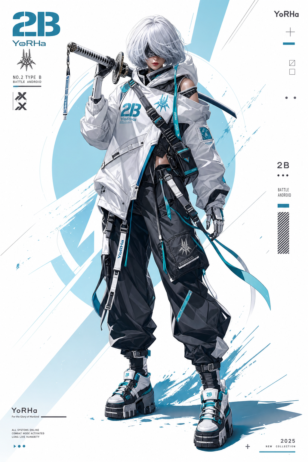 2B YoRHa 街头装甲海报